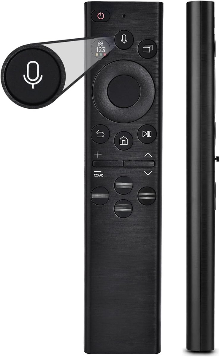 Remote Vervangende afstandsbediening voor Samsung Smart TV's 2021-2023, bluetooth-spraakbediening, 4 sneltoegangstoetsen voor Netflix, Prime Video & Disney+, compatibel met Neo QLED, QLED 4K