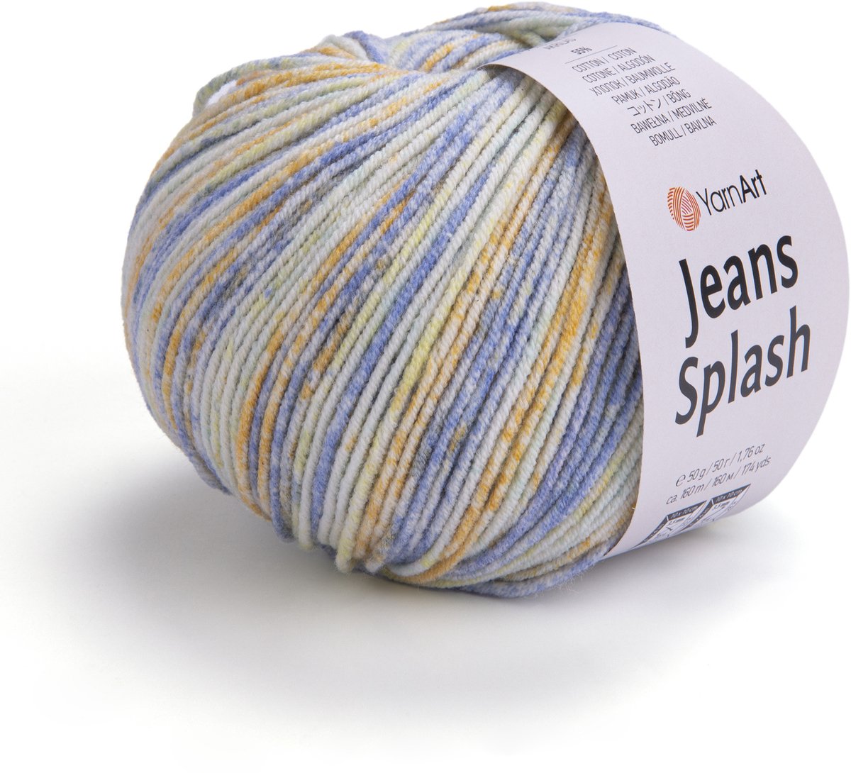 YarnArt Jeans Splash - 55% Katoen 45% Acryl - voor Haken en Breien - 50g / 160m - Kleur 956