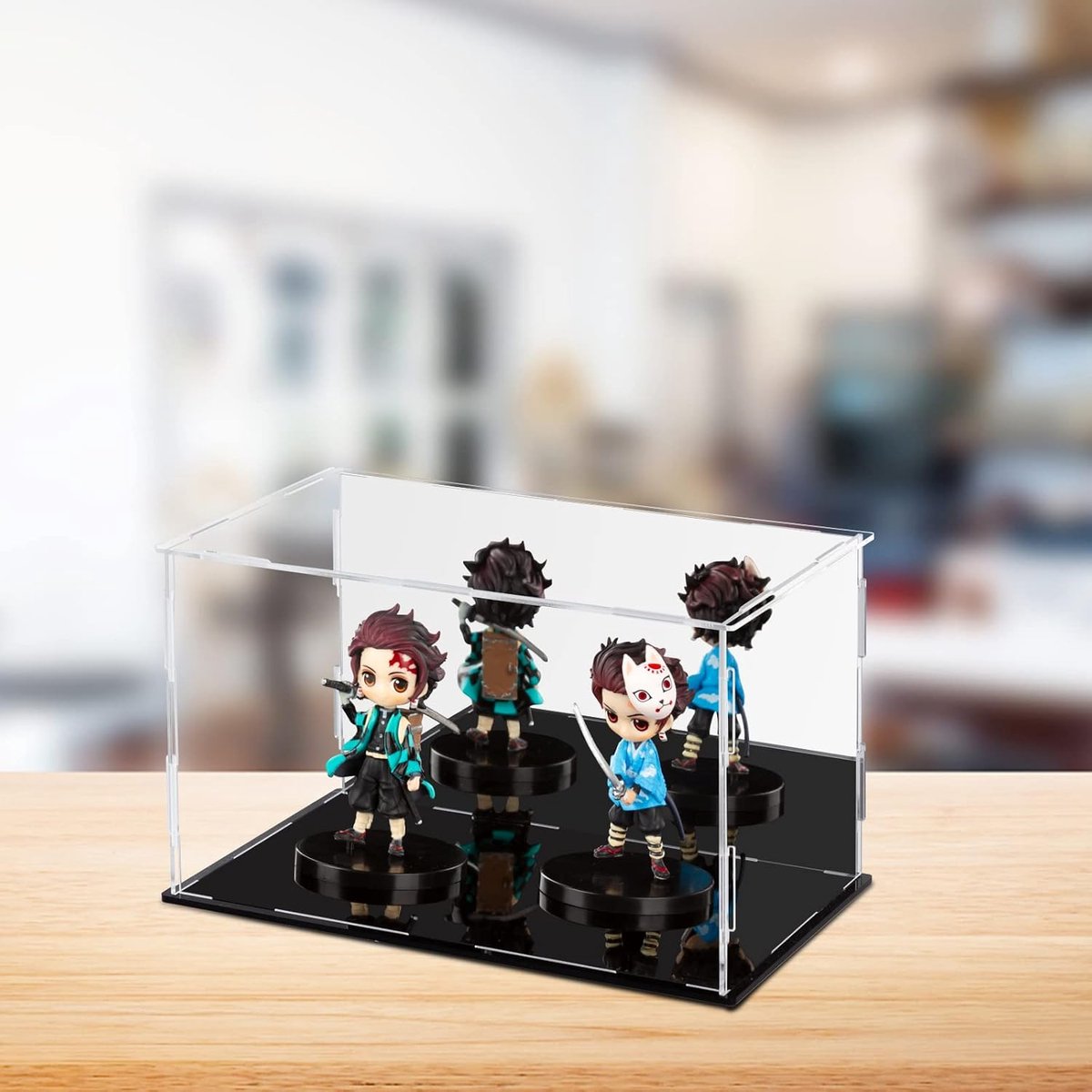 Acryl vitrine met spiegel, doorzichtige acryl organisatorbox
