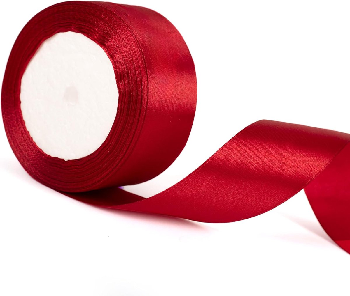 40 mm breed bordeauxrood lint, dik kerstlint voor het inpakken van