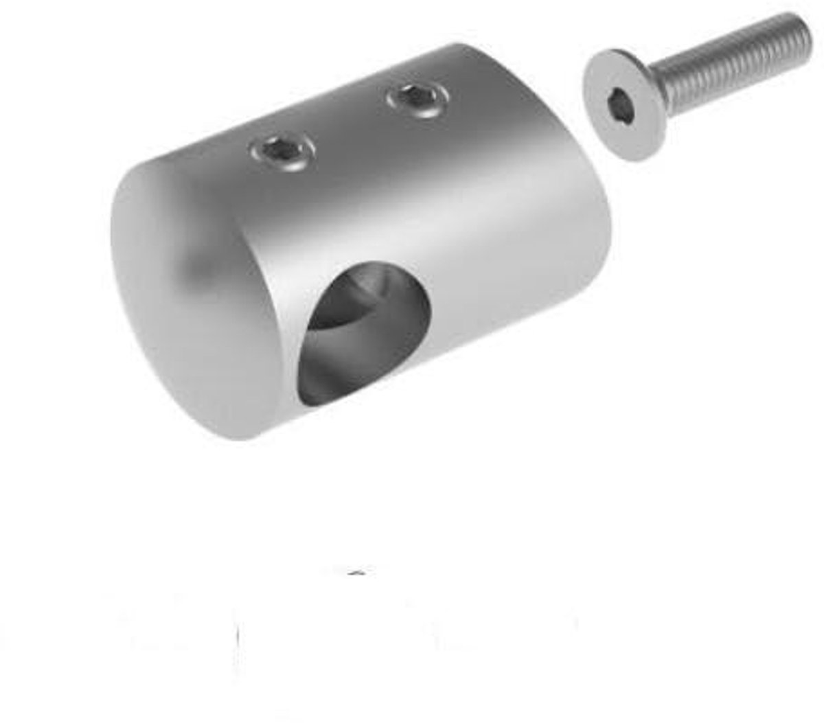 Vulpen set roestvrij staal - Leuning houder - Reling monteren - Kantelbaar - 4 stuks 12 mm - Zilver