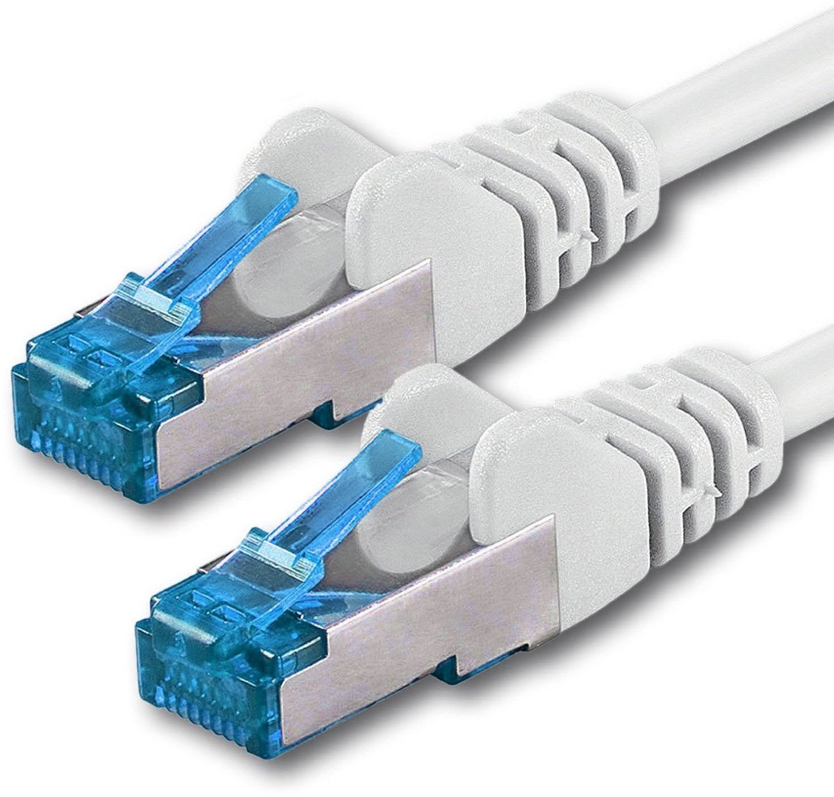1x 5,0 m - CAT-6a netwerkkabel Ethernetkabel LAN-patchkabel RJ-45 connector SFTP 10 GB/s - 1 stuk wit