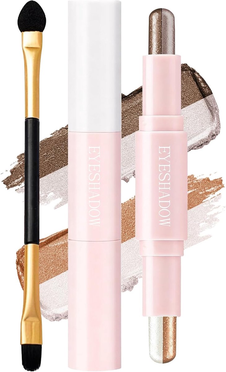 Oogschaduwstift - 2-in-1 Dual Color - Glitter en Metallic - Creëer eenvoudige gradiëntlook - SnelShoppen
