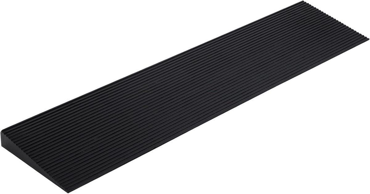3,5 cm helling, 90 cm breed, antislip rubberen deurhelling voor deuren, opritten, badkamer, verhoogde platforms voor rolstoelen, scooters, loophulpen en elektrische rolstoelen