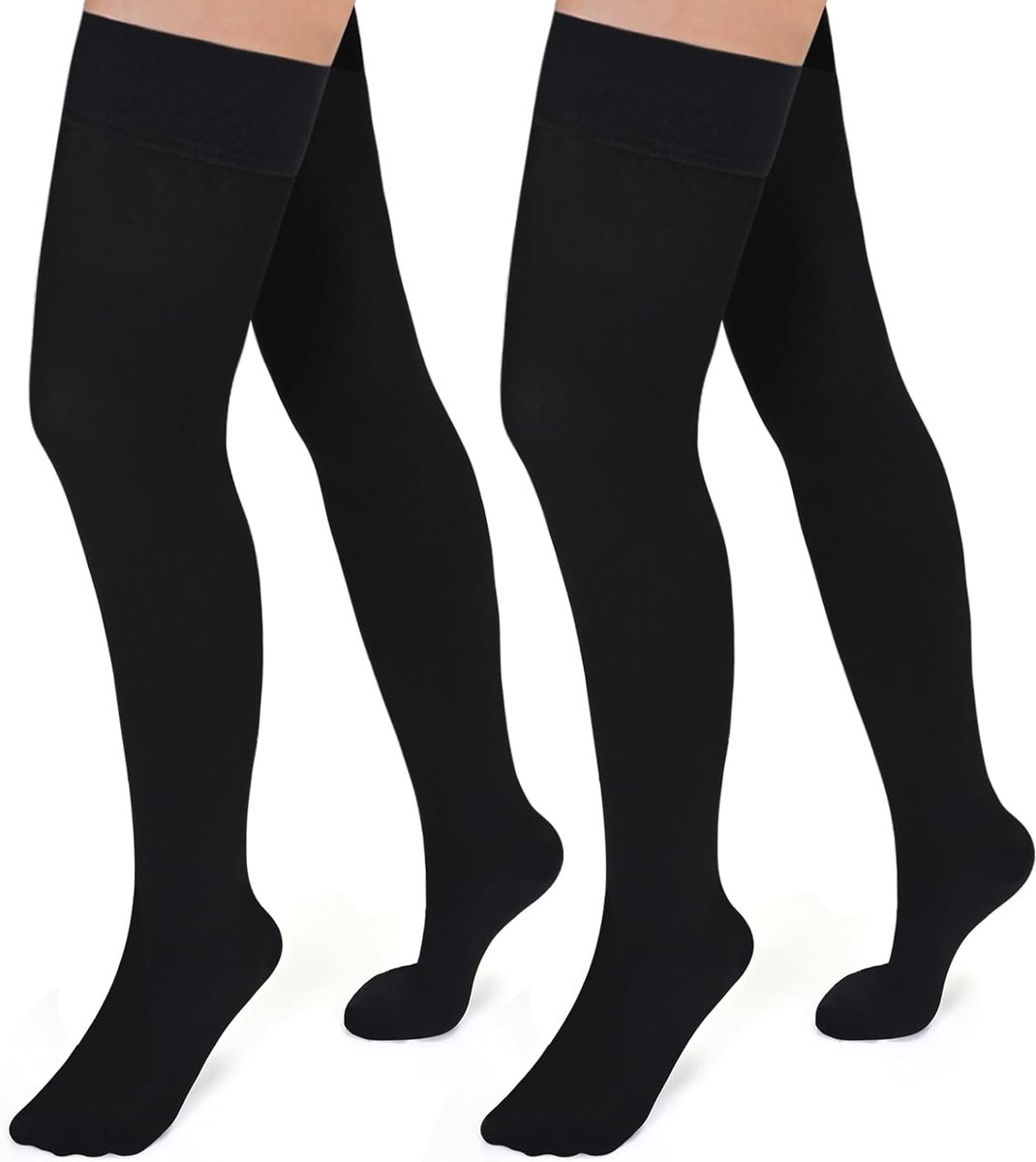 2 paar medische compressiekousen voor dames en heren, 20-30 mmHg