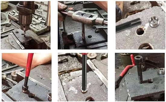 30 stuks, M5 x 0,8 mm, roestvrij staal, schroefdraadreparatieset — afbeelding 5
