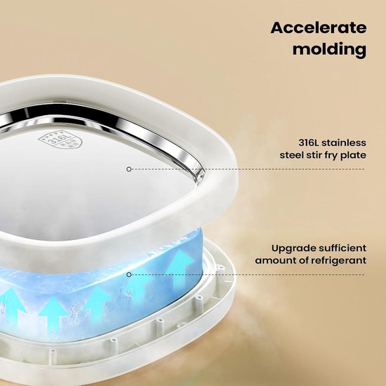 IJsroller - Dessert Maker - Desserts Maken - Zonder Elektriciteit - 227x227x43 cm - Geel — afbeelding 5