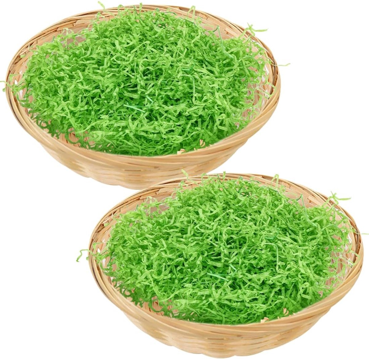2 paasmanden + 100 g paasgras, manden van wilgentenen, manden voor