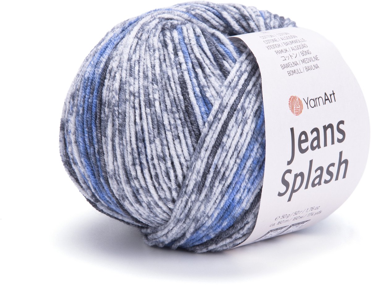 YarnArt Jeans Splash - 55% Katoen 45% Acryl - voor Haken en Breien - 50g / 160m - Kleur 947