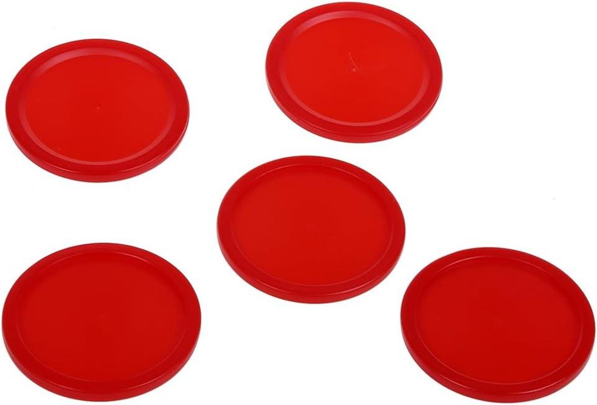 Mini Air Hockey Pucks - Kindertafel Pucks - Spel Zonder Storing - Mini Stijl - 50 mm Diameter - Rood