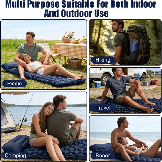 Zelfopblazende campingmatras, campingmatras - Ultralicht opblaasbaar — afbeelding 5