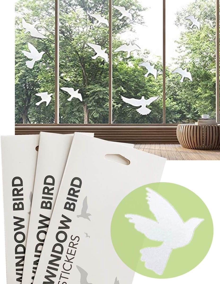 Raamstickers ter bescherming van vogels - Transparante silhouetten voor glasdeuren (36 stuks)