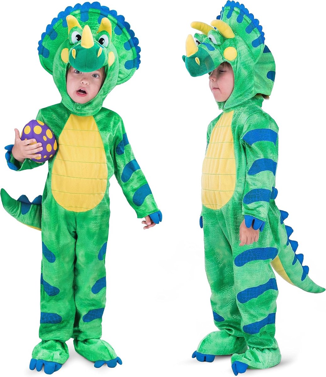 Creations Baby Triceratops dinosaurus kostuum - groen