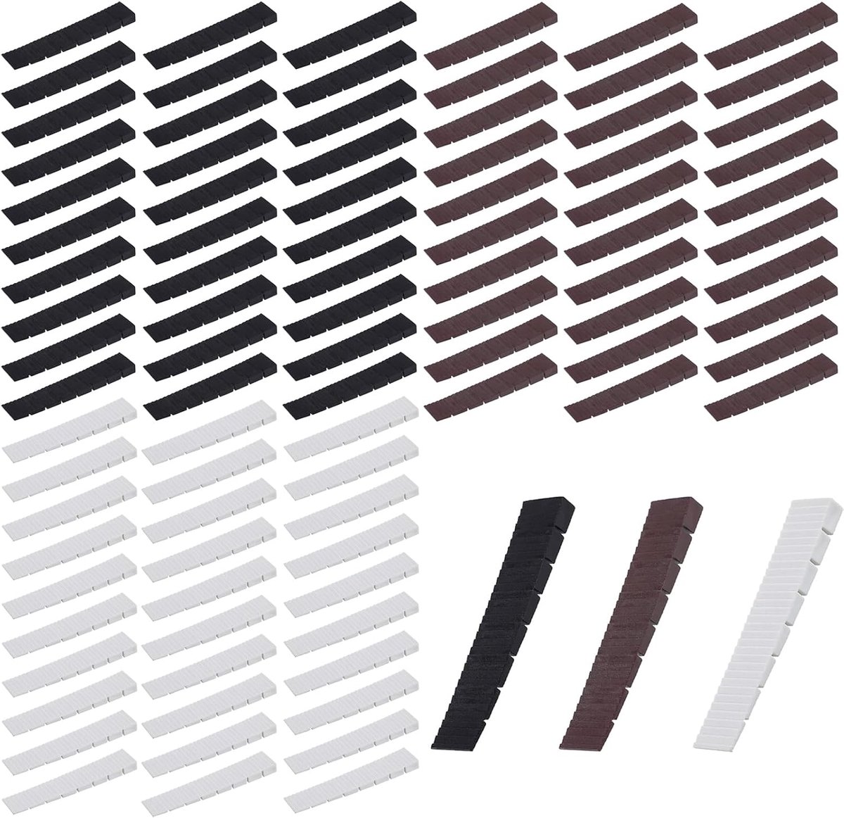 90 Stuks Meubelwiggen, Compensatiewiggen van Kunststof, Nivelleringsonderleggers, Onderlegwiggen, Kunststof Wiggen voor Meubels, Nivelleringswiggen, voor Meubels, Tafel, Stoel