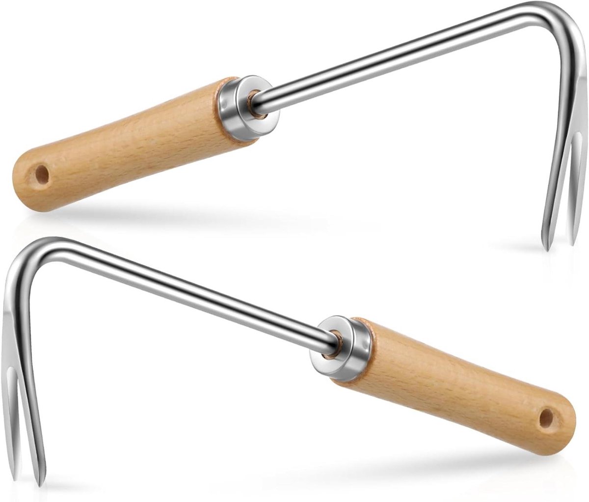 Wieder Verwijderaar - Onkruidsteker Tuin - Onkruid Wieden - Ergonomisch Handvat - 26.5 cm - Houtkleur