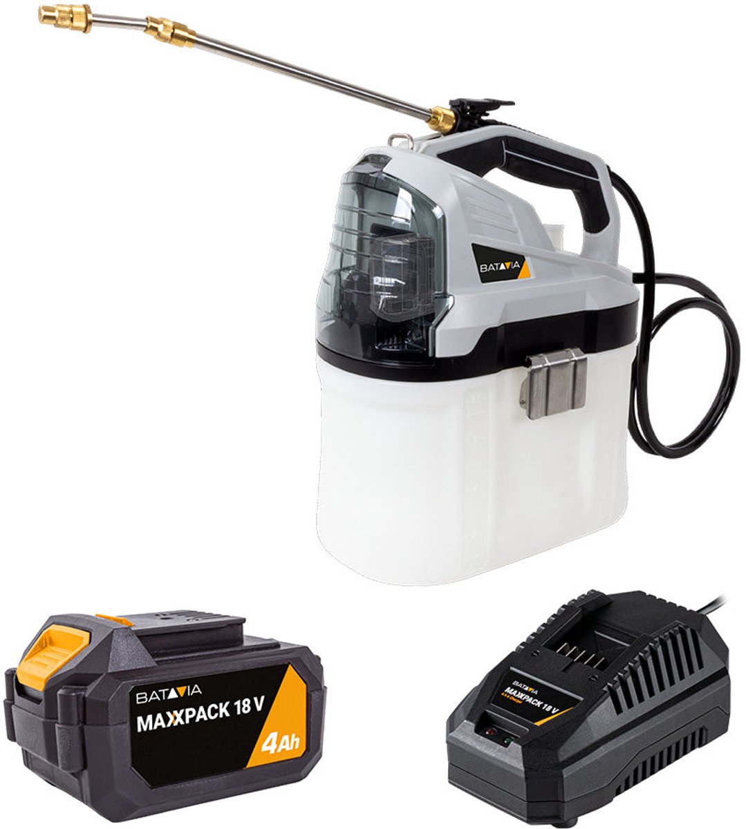 Batavia 18V Accu Drukspuit 7.5 L Incl. 4.0Ah Accu & Snellader