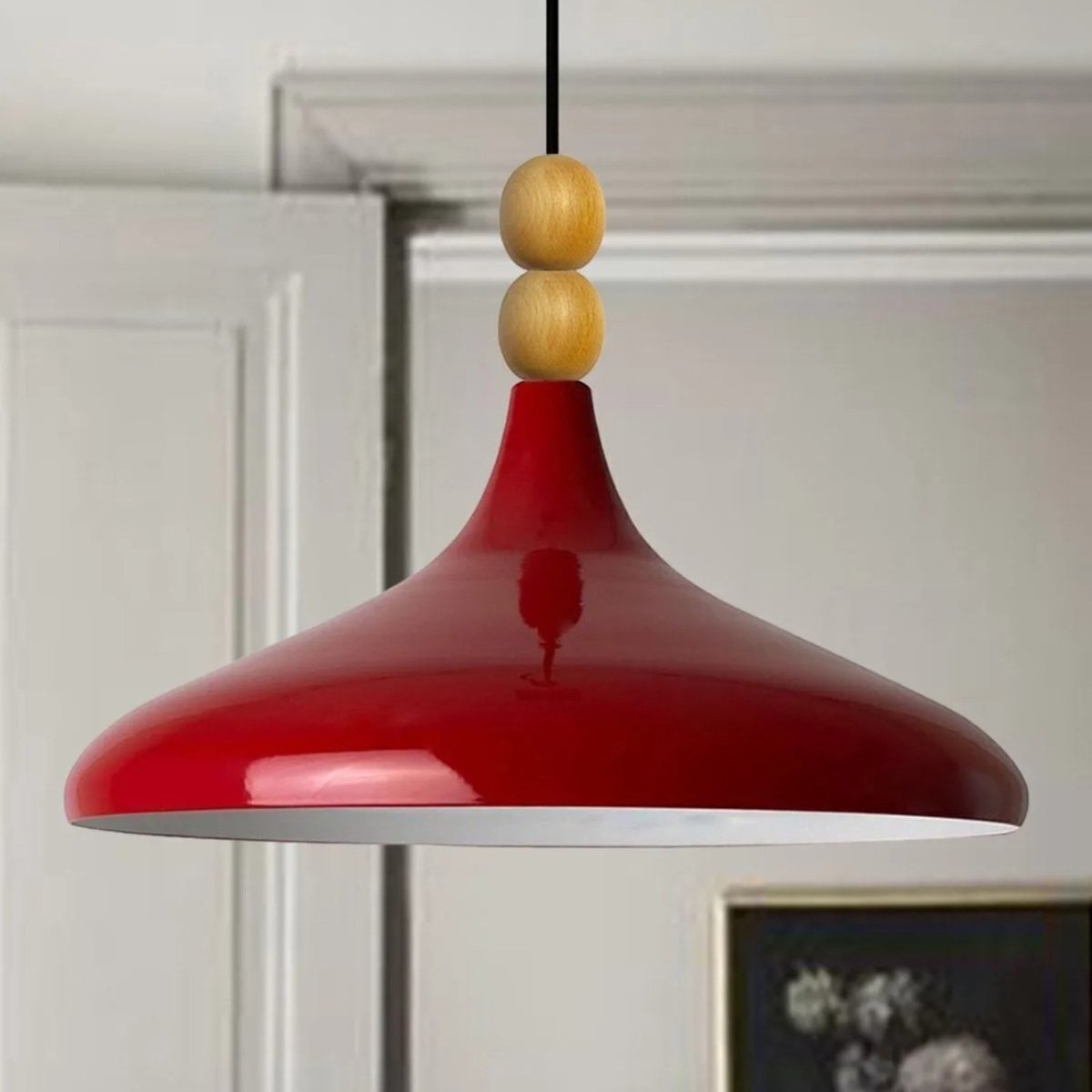 Bamyum Champion hanglamp, industriële Modern stijl, Ø35 cm, rood metalen lamp