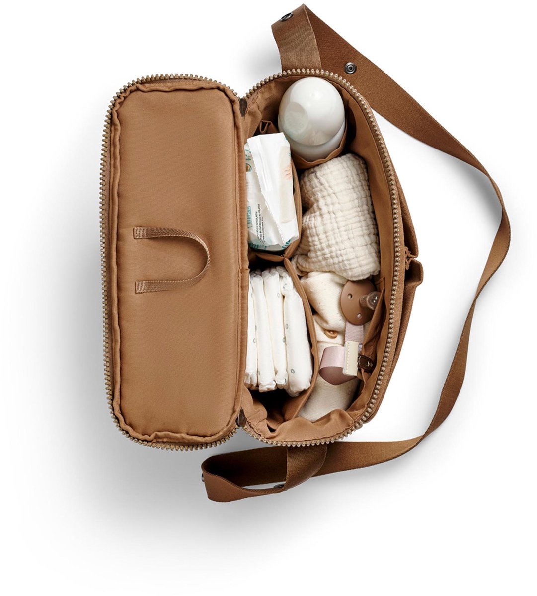 Elodie Organizer Half Moon - Organizer - Kinderwagen Organizer - Luiertas - Verzorgingstas - Buggy - Caramel Brown – foto 2