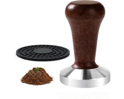Koffie Tamper - Espressopers Koffiedrukker - Espresso Bereiden - Precisie Pasvorm 51mm - 51 mm - Zwart