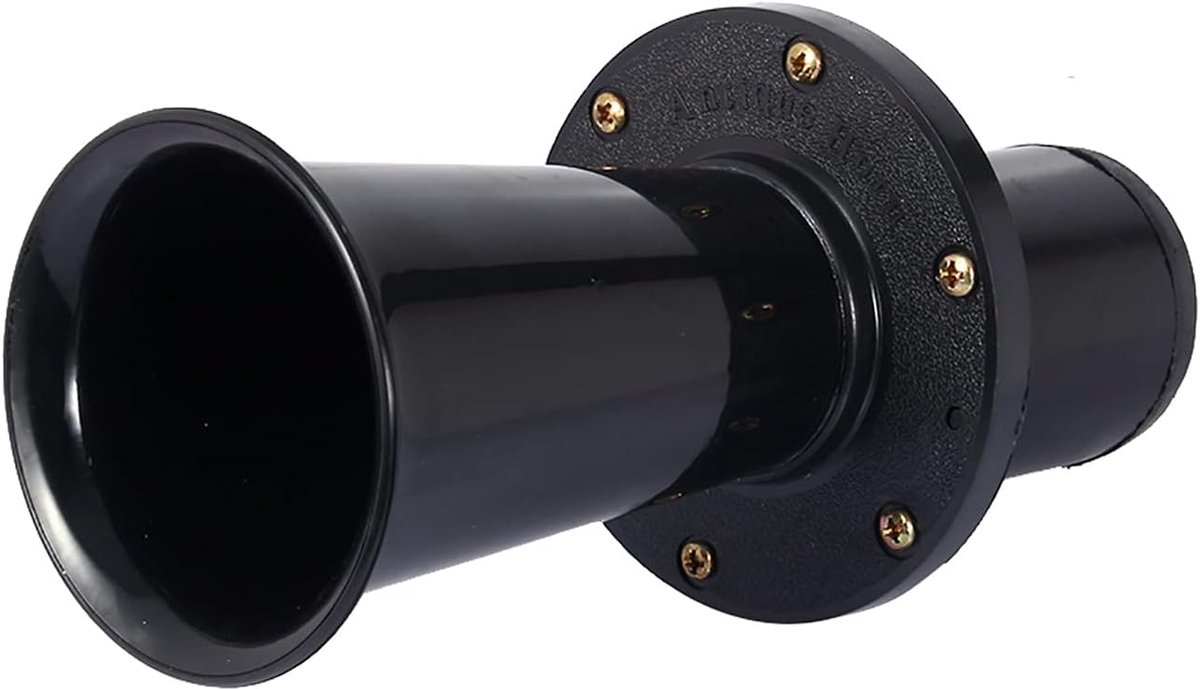 AHOOGA OOGA 110dB vintage oldtimerclaxon voor auto, vrachtwagen, met eenvoudige schroefmontage, voor 12 V-voertuigen (zwart)