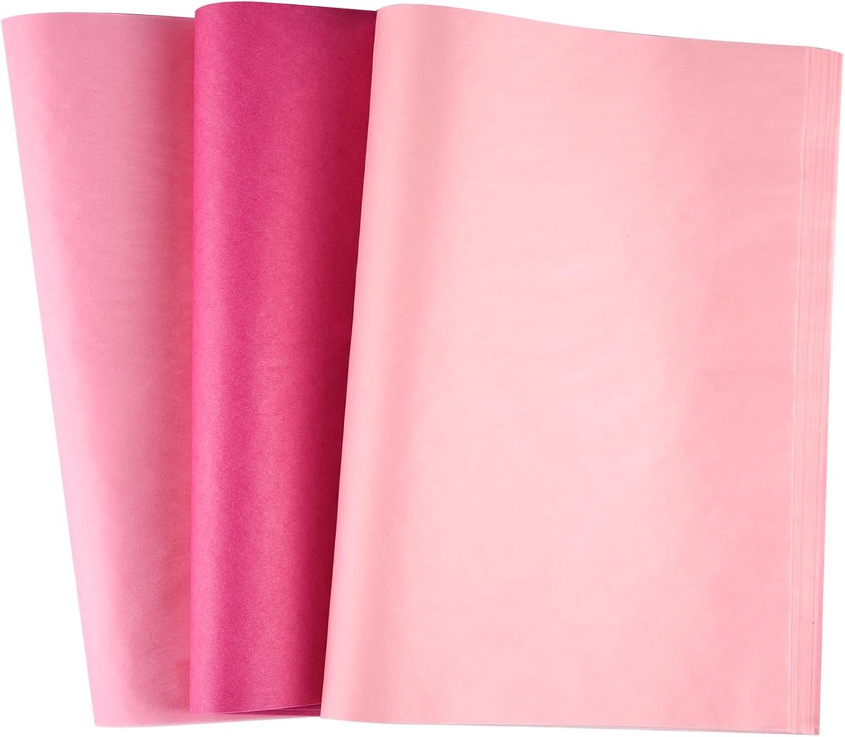 50 vellen roze tissuepapier meerkleurig kunst