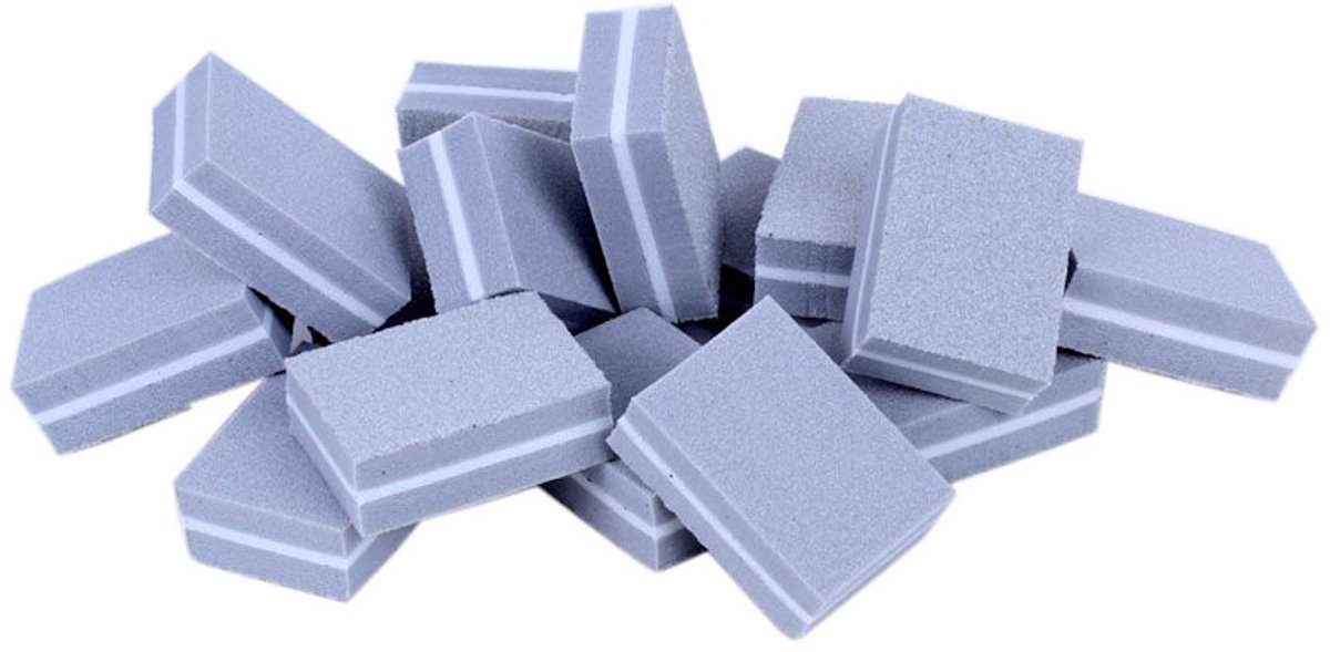 50x Nagelpolijstblokjes 100/180 Grit - Hygiënisch & Efficiënt