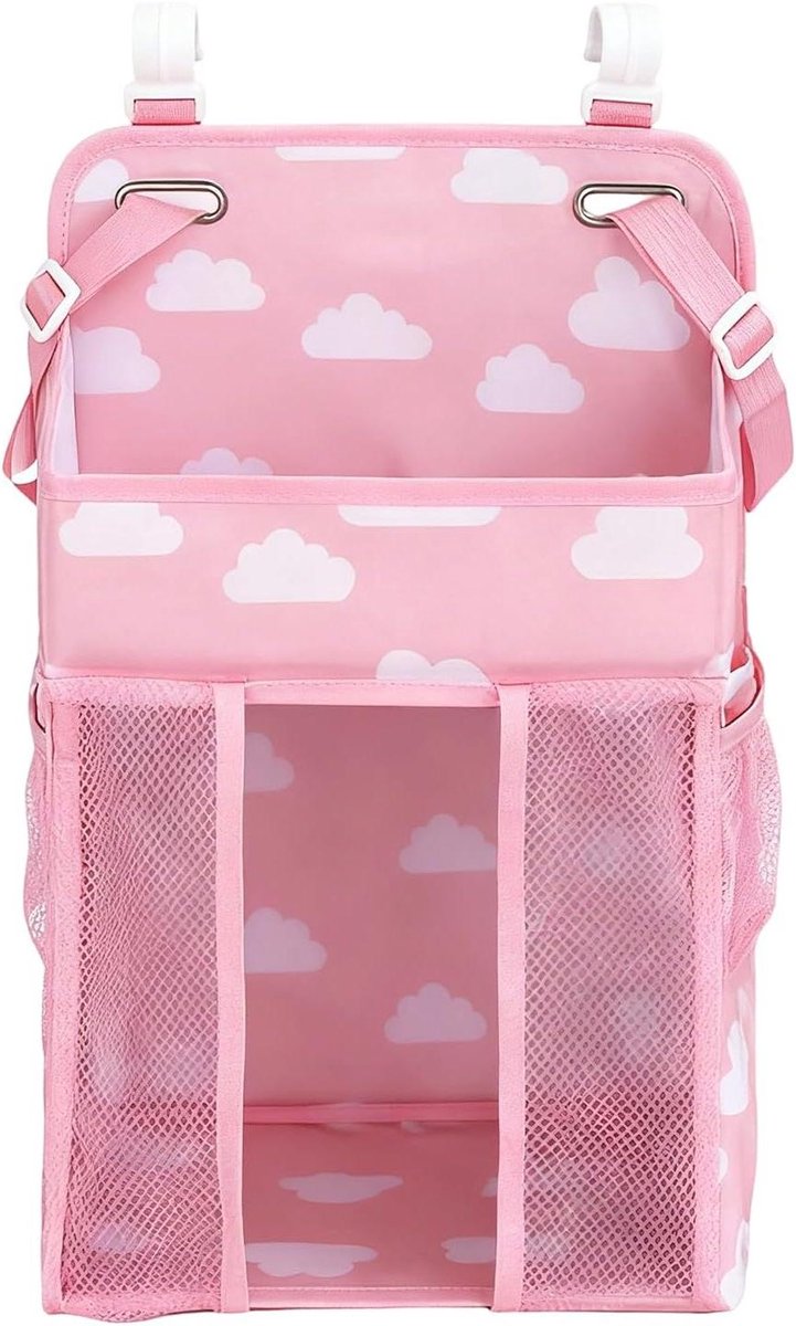 Luier Organizer - Opbergzak Baby - Babykamer Organiseren - Veelzijdige Plaatsing - Tot 50 Luiers - Roze