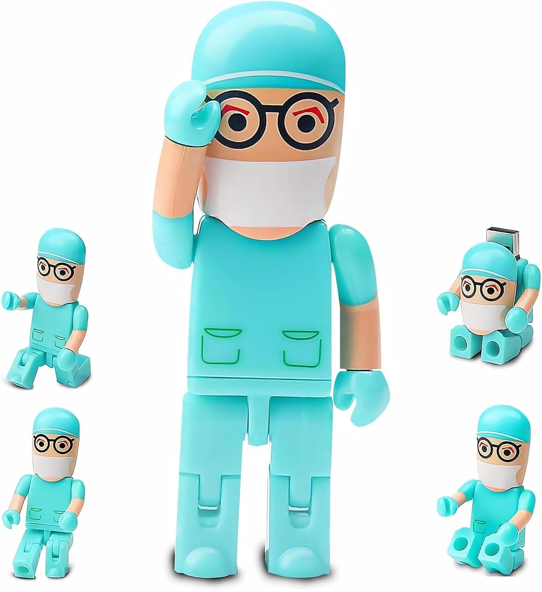 32 GB USB-stick cartoon arts model USB-flashdrive USB 2.0 geheugenstick voor externe gegevensopslag, groen