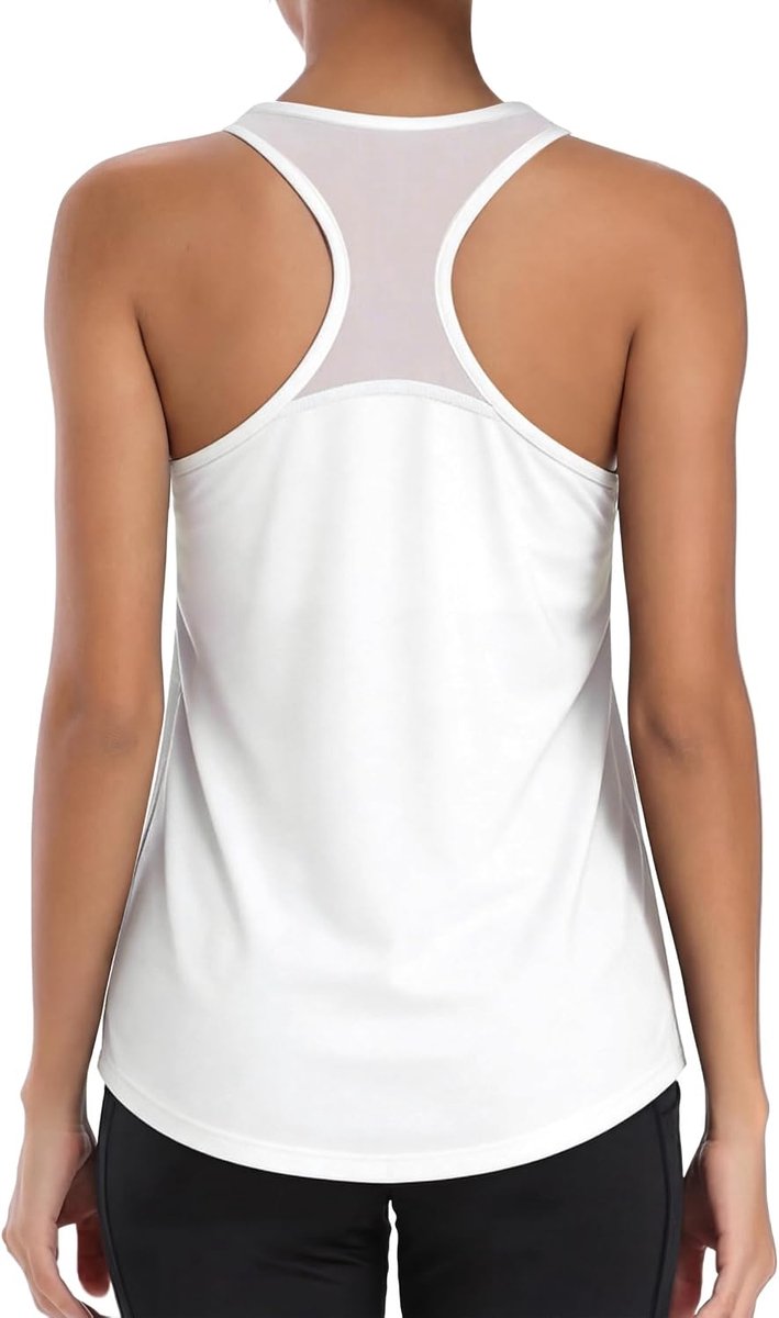 Sporttop voor dames, fitness- zonder mouwen, ronde hals, mouwloos