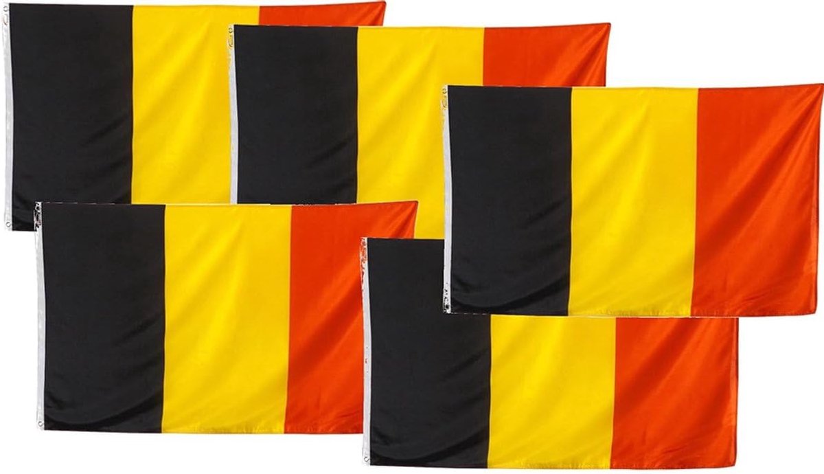 Vlaggen - Rode duivels - Vlag van België - 5 stuks - 150/90Cm