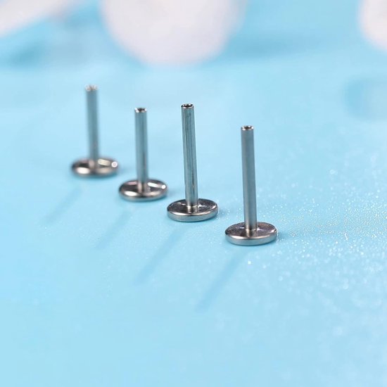 18G Titanium Tragus Piercing, 2 Stuks Medische Lip Piercing Labret — afbeelding 5