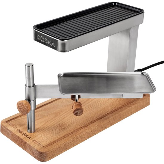 Boska Raclette & Grill - 2 Personen Raclette Set - PFAS-vrije Grillplaat - Eikenhout — afbeelding 2