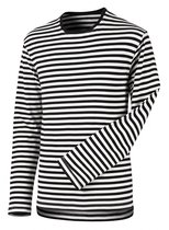 Chemise rayée manches longues noir et blanc - Taille XXL