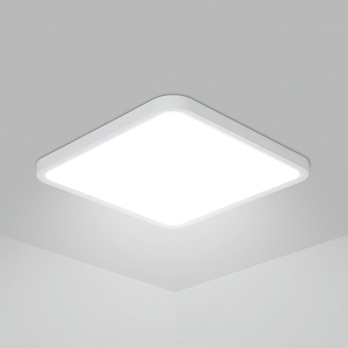 SnelShoppen - Osairous LED Plafondlamp Ø40cm, 42W Ultra Dun, IP44 Waterdicht, 6500K Koud Wit Licht, 3980LM Voor Woonkamer, Slaapkamer, Badkamer, Keuke