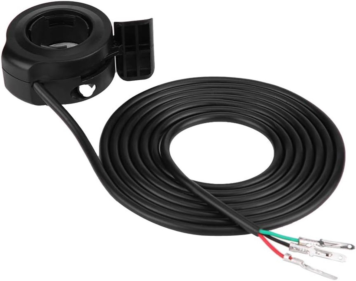 SnelShoppen - Butterfly Snelheidsregelaar voor Elektrische Fiets en Scooters, 22mm Universele Throttle met Hall Sensor Controller (24V/36V/48V/60V/72V