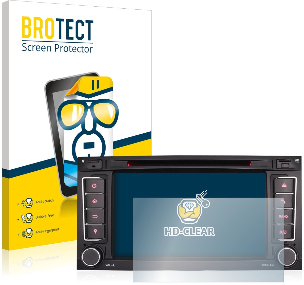 BROTECT - Screenprotector voor Erisin ES 7856T 7" - Folie Beschermfolie transparant 2 Stuks