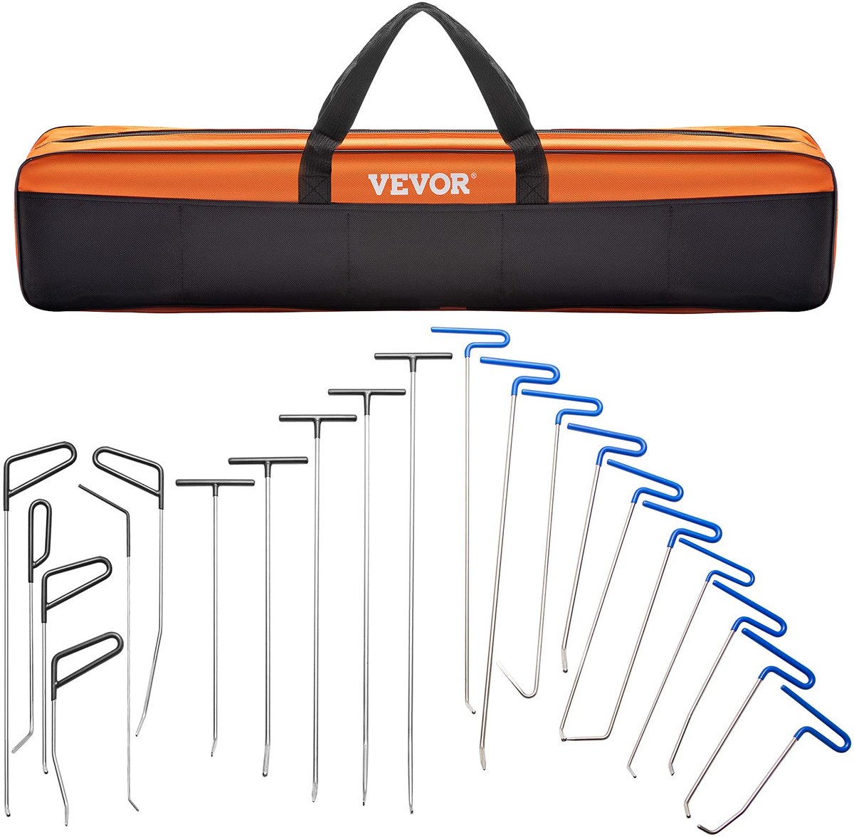 SnelShoppen - Professionele Deuken Reparatie Kit - 21 Stuks Roestvrij Stalen Schilderloze Deuken Removal Staven - Walvis Staart Gereedschap voor Hagel