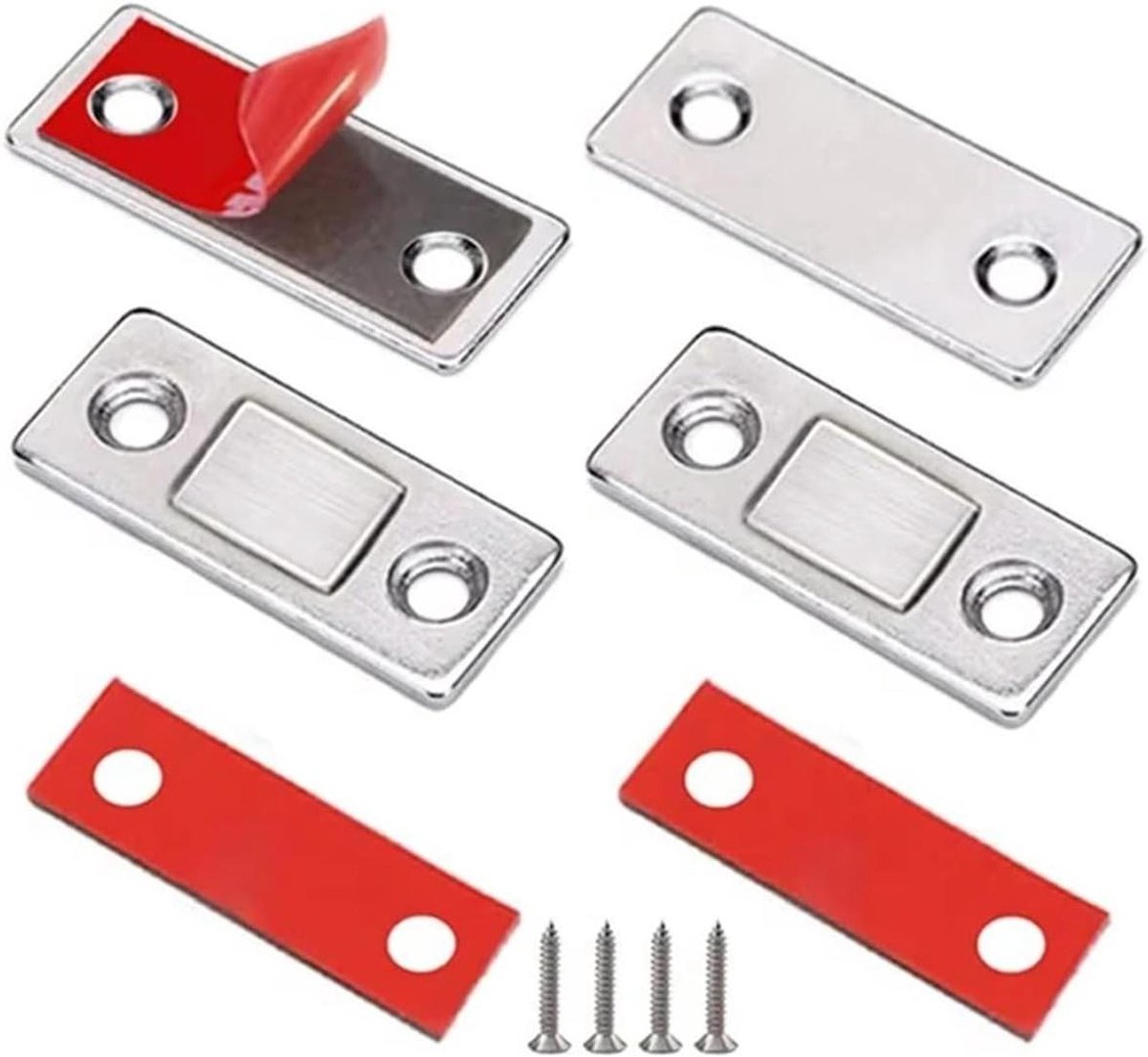 Magnetische kastsloten - Deursluiters Stopper - Kastdeuren Sluiten - Ultradun Ontwerp - 10x10 millimeter - Niet gespecificeerd