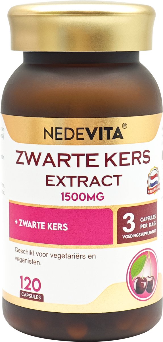 Nederlandse NEDEVITA zwarte-kers extract capsules, 120 capsules