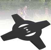 1 Stuk - Bosmaaier Mes - Zaagblad 4 tands bosmaaier - 4-tandsmes - Bosmaaier accessoire - Mes - Onkruidverwijderaar - Cirkelzaagblad past op de meeste bosmaaiers - Diameter 6 in - Voor Efficiënt Gazon Snijden
