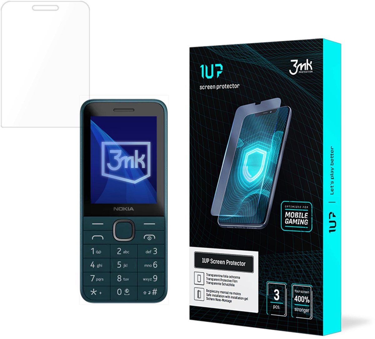 3Mk Beschermfolie Voor Nokia 225 4G 2024 Gehard Glas Met Schermbescherming