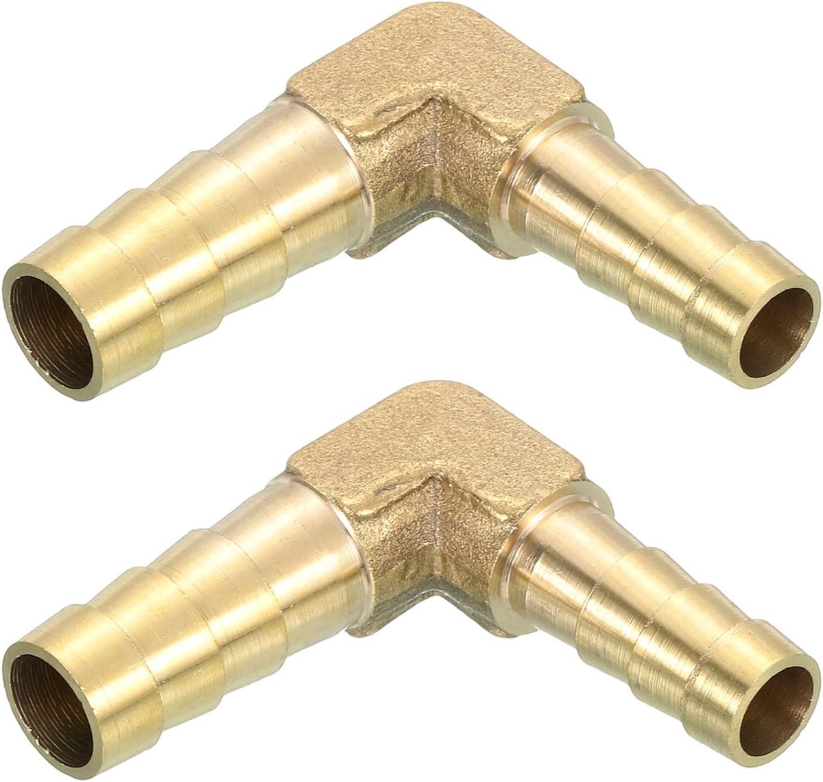 SnelShoppen - 2 Stuks 10mm x 8mm Tuinslang Verbinder, Messing Dubbele Nippel Koppeling, Slangverbindingen voor Water en Gas, Tuin, Camping, Keuken
