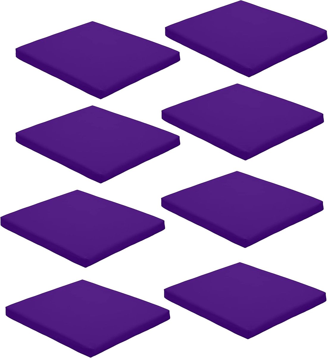 tuin slipvrije stoelzitkussen | Hypoallergeen | Waterbestendig | Dikke kussen met veilige strikken voor binnen- en buitengebruik | Duurzame tuinstoelzitkussens (Purper, 8)