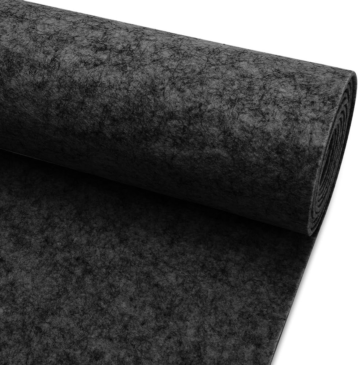 Stof, 40 x 250 cm x 3 mm, bekledingsstof van vilt, voor doe-het-zelf handwerk, decoratie, vilten onderlegger, patchwork, tafelloper, kostuums, zwart