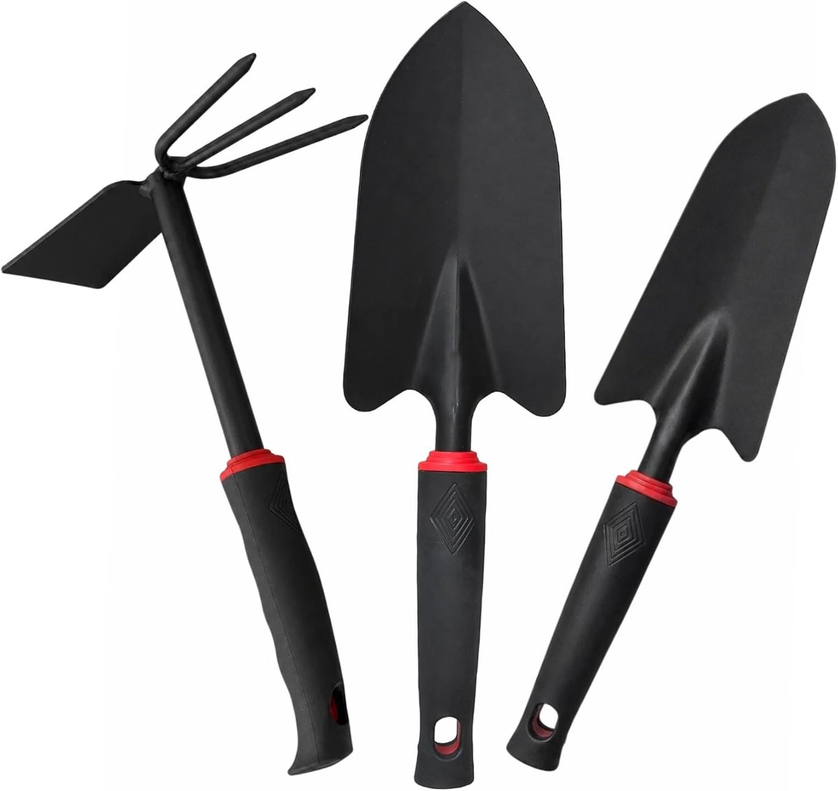 3 stuks, tuinschep, tuintroffel | Handschep, tuin, brede bloemenpolle, smalle plantenschep, klein, verplanten van zaailingen, wieden en losmaken