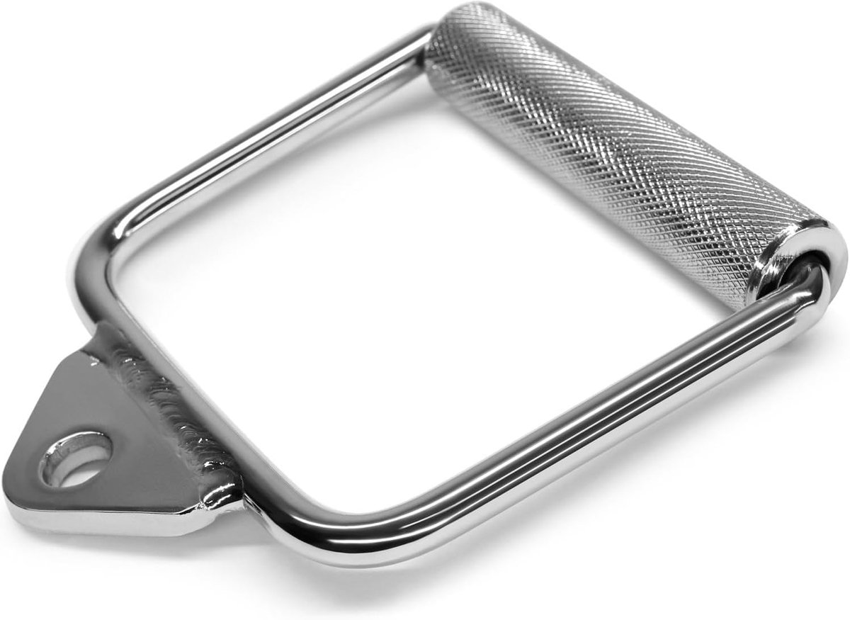 SAT1 LAT kabelbevestiging, triceps-drukstang met diamanten kartelhandgreep, ondersteuning tot 400 kg (chroom - enkele D-handgreep)