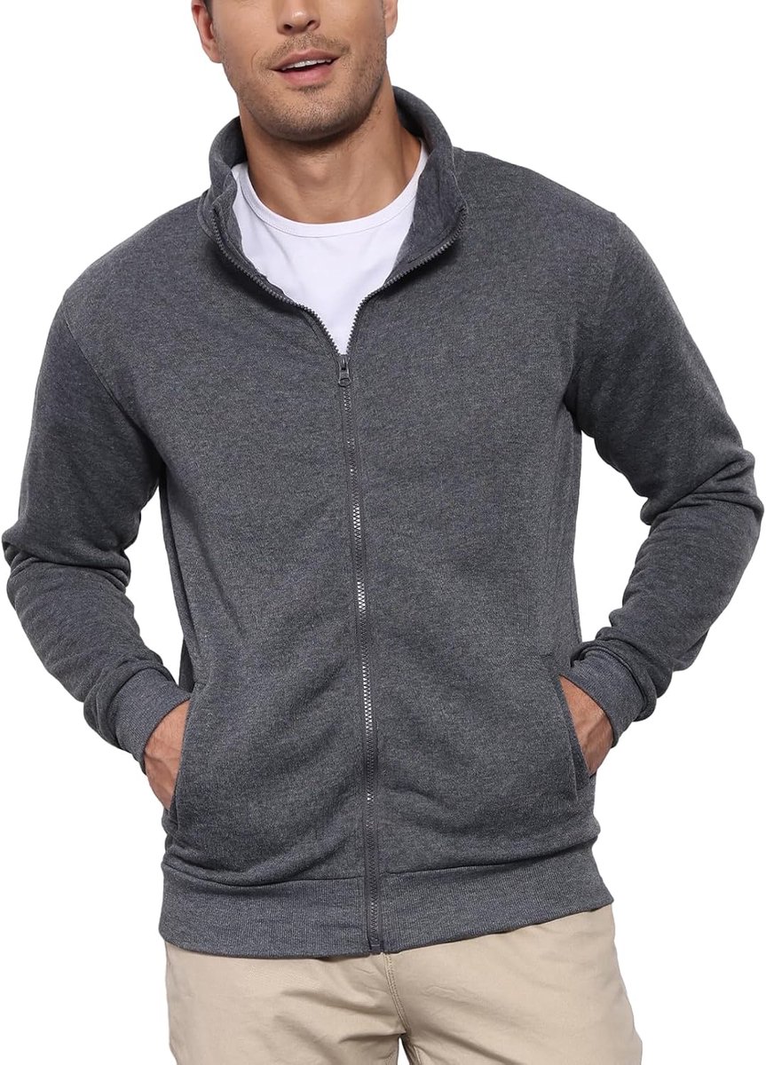 sweatshirt zonder capuchon ritssluiting sport jas met ritssluiting licht winter sweatshirt vest M-3XL