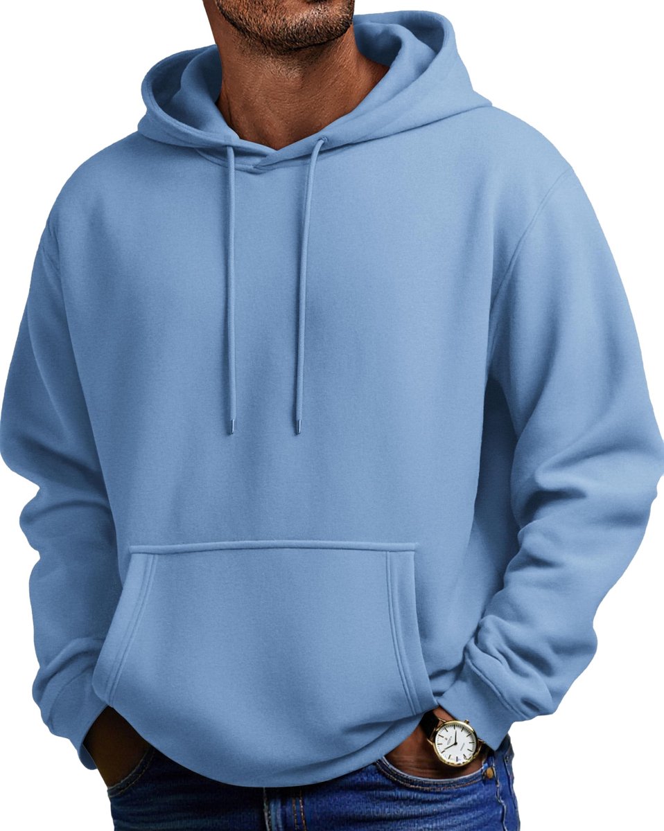 Omgoods - Fleece Hoodie voor Heren - Comfortabele Capuchontrui voor Herfst en Winter