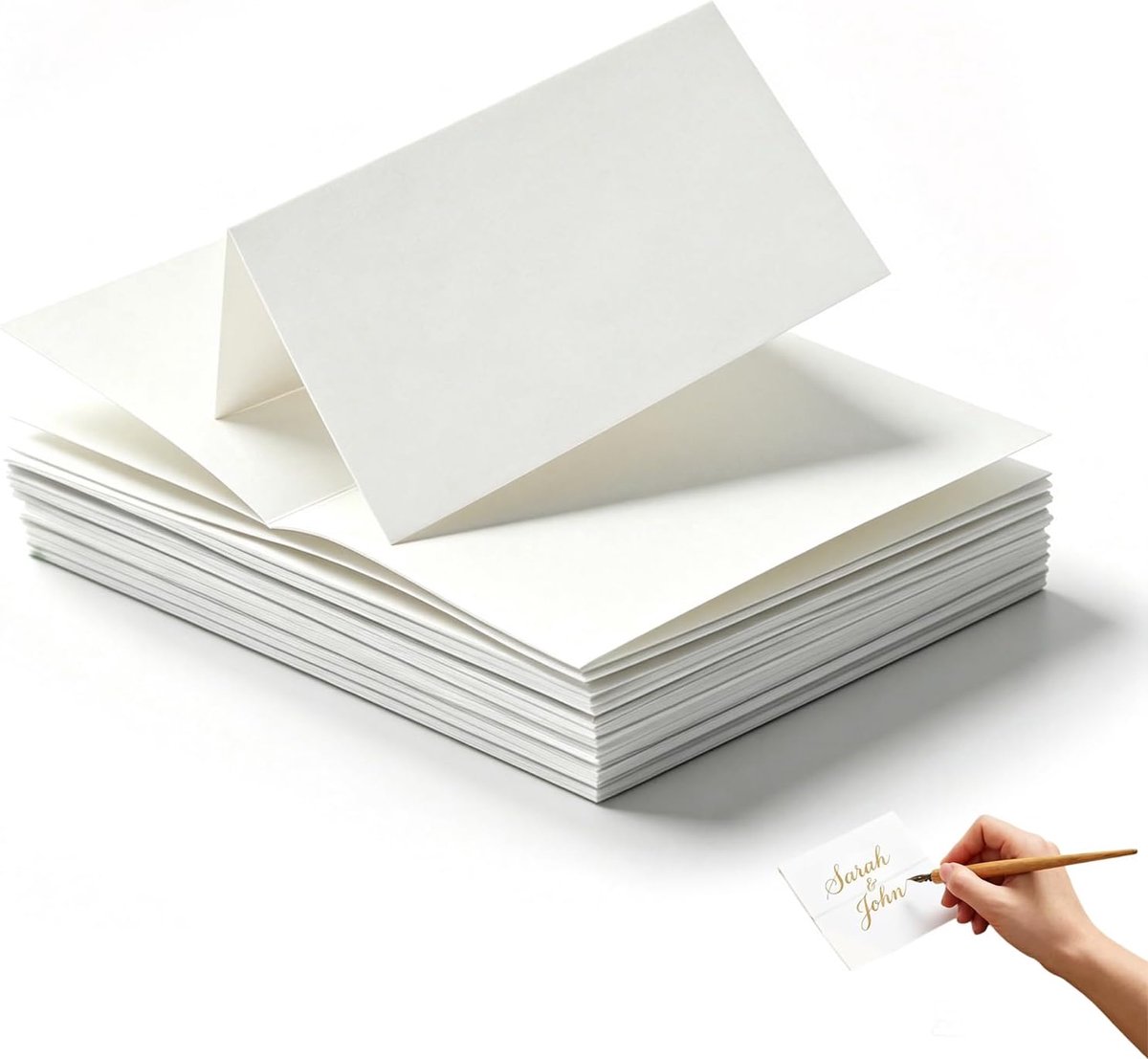 60 blanco naamkaartjes van kraftpapier, onbedrukte naamkaartjes voor bruiloften, verjaardagen, communies en andere feestelijke gelegenheden.