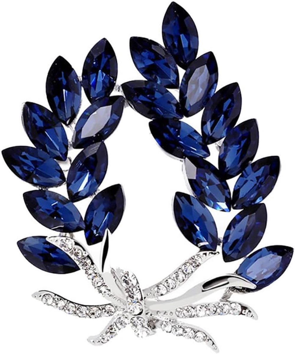 Crystal Bauhinia Boeket Broche Anti Glare Veiligheid Pin Strass Tarwe Broche Pak Accessoires Sieraden Voor Vrouwen Meisjes